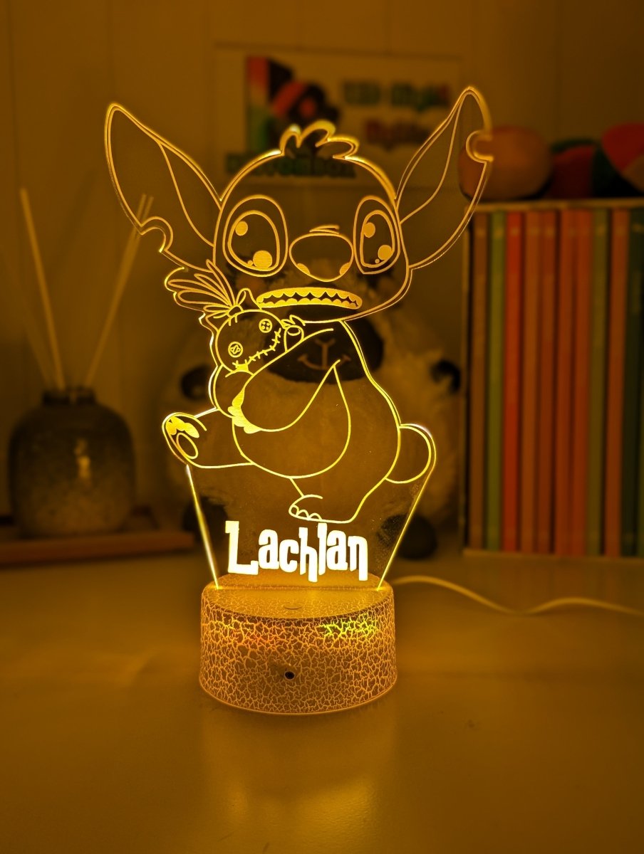 Lilo & Stitch Personalised Night Light Lamps - Kustombox