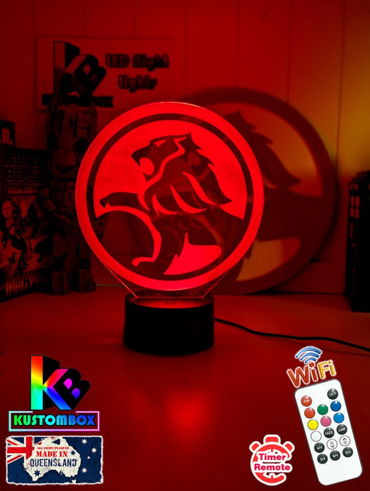 Holden Car Badge Logo Personalised Name 3D LED Night Light - KustomboxNight Lights & Ambient LightingKustomboxStandard Size