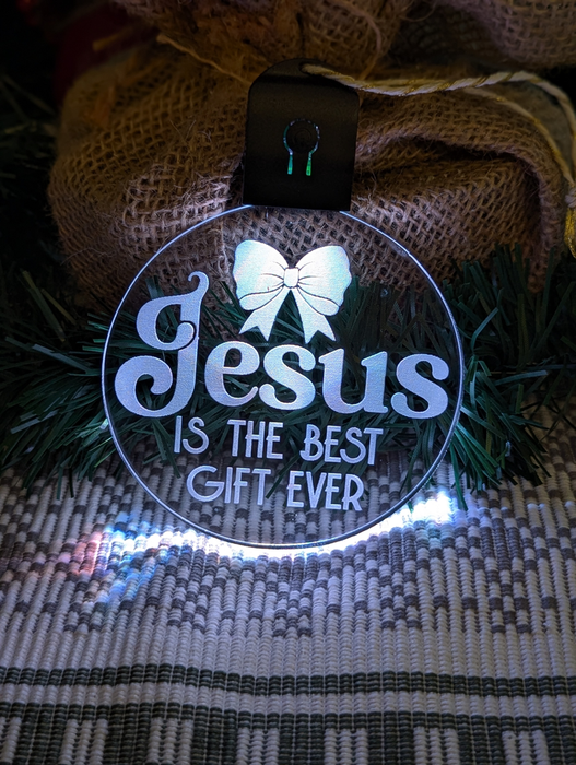 Jesus is the Best Gift Christmas Bauble 3d LED Night Light Decoration