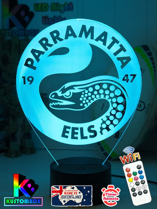Parramatta EELS Rugby League Football Club 3D LED Night Light - KustomboxNight Lights & Ambient LightingKustomboxStandard Size