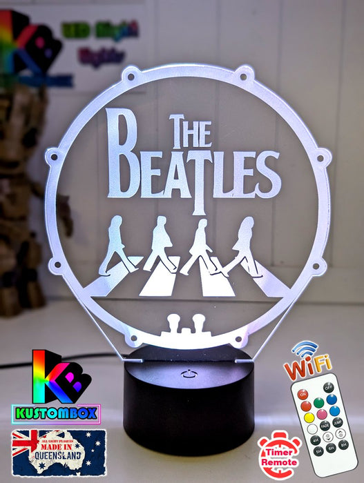 The Beatles Rock N Roll Music Legends Band 3D Led Night Light Lamp - KustomboxNight Lights & Ambient LightingKustomboxStandard Size