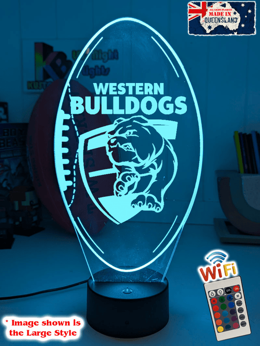 Western Bulldogs Australian Football Club 3D LED Night Light - KustomboxNight Lights & Ambient LightingKustomboxStandard Size