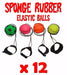 12 x SPONGE RUBBER HIGH BOUNCE RETURN BALL Wrist Strap Elastic String HOT - KustomboxToys & GamesKustomboxset of 12
