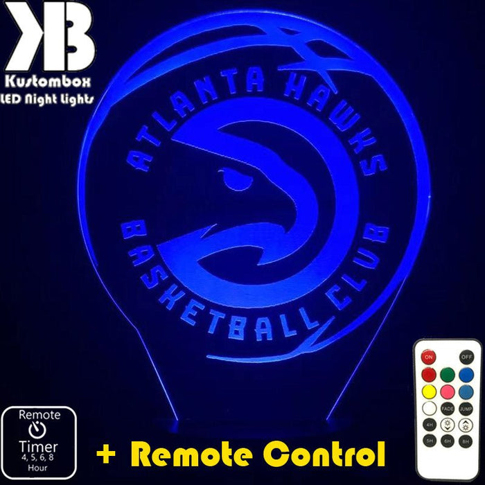 ALTANTA HAWKS NBA BASKETBALL LED Night Light-Kustombox Night Lights & Ambient Lighting