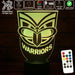 AUCKLAND WARRIORS Rugby League Football Club LED Night Light 7 Colours + Remote Control - Kustombox