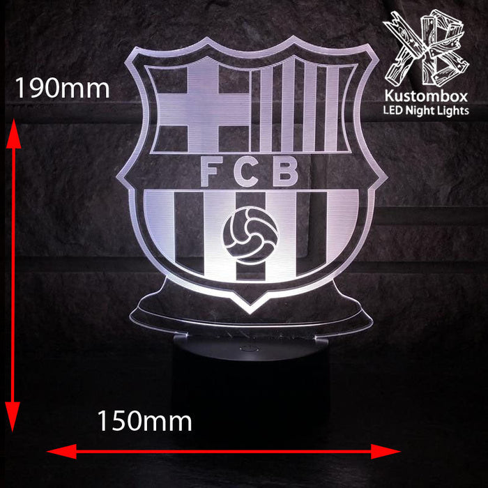 BARCELONA Football Club LED Night Light 7 Colours + Remote Control - Kustombox