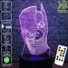 Batman and Joker half faces- LED Night Light 7 Colours + Remote Control - Kustombox