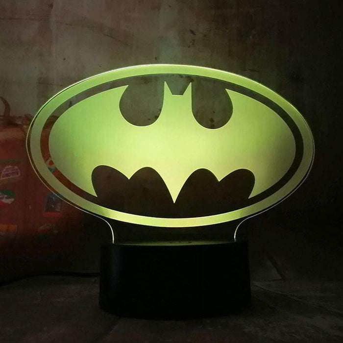 Batman Gotham City Logo- LED Night Light 7 Colours + Remote Control - Kustombox