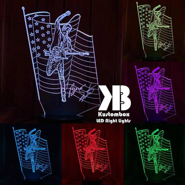 Bruce Spirngsteen The Boss 3D LED Night Light 7 Colours + Remote Control - Kustombox