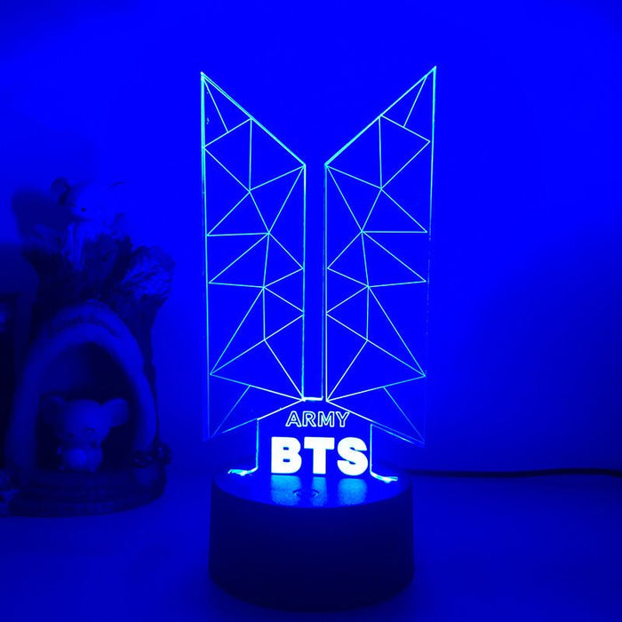 BTS Army Music Logo - LED Night Light 7 Colours + Remote Control - Kustombox