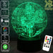 Death Star Imperial Spaceship Schematics Star Wars - LED Night Light 7 Colours + Remote Control - Kustombox