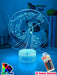Elsa Frozen Cartoon Personalised Name 3d LED Night Light lamp White Crackle Base for Childrens Room - Kustombox disney