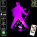 Elvis Presley The King - 3D LED Night Light 7 Colours + Remote Control - Kustombox music