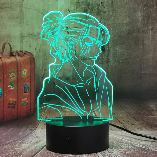 Eren Yeager Attack on Titan- 3D LED Night Light 7 Colours + Remote Control - Kustombox