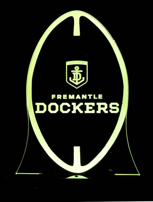 Freemantle Dockers Football Club Australian Football - 3D LED Night Light 7 Colours + Remote Control - Kustombox