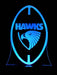 Hawthorn Hawks Football Club Australian Football - 3D LED Night Light 7 Colours + Remote Control - Kustombox AFL