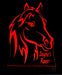 Horse Head Personalised Name 3D LED Night Light 7 Colours + Remote Control - Kustombox