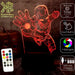 Iron Man Arm Out Avengers - 3D LED Night Light 7 Colours + Remote Control - Kustombox