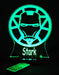 Iron Man Avengers Personalised Name Light - 3D LED Night Light 7 Colours + Remote Control - Kustombox