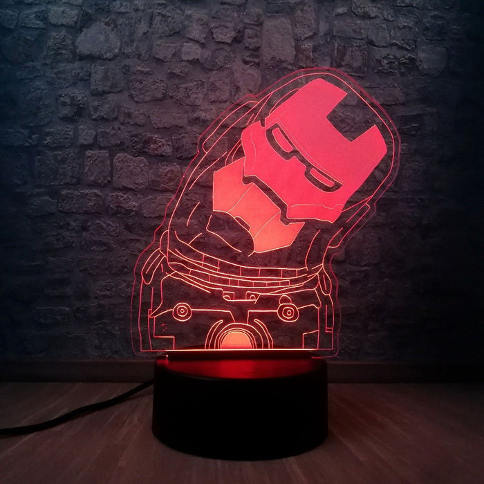 Iron Man Half body Avengers Tony Stark- 3D LED Night Light 7 Colours + Remote Control - Kustombox