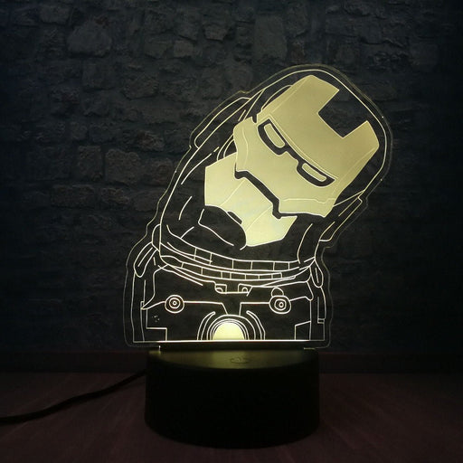 Iron Man Half body Avengers Tony Stark- 3D LED Night Light 7 Colours + Remote Control - Kustombox