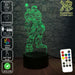 Iron Man War Machine Avengers Tony Stark- 3D LED Night Light 7 Colours + Remote Control - Kustombox