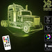 Kenworth Semi Truck C509 - 3D LED Night Light 7 Colours + Remote Control - Kustombox