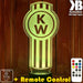 Kenworth Truck Logo - 3D LED Night Light 7 Colours + Remote Control - Kustombox