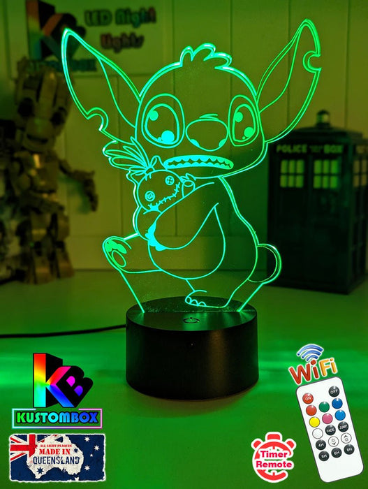 Lilo & Sitch Personalised Name 3d LED Night Light lamp for Children - KustomboxDisneyKustomboxStandard SizeYes