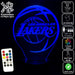 LOS ANGELES LAKERS NBA BASKETBALL LED Night Light 7 Colours + Remote Control - Kustombox