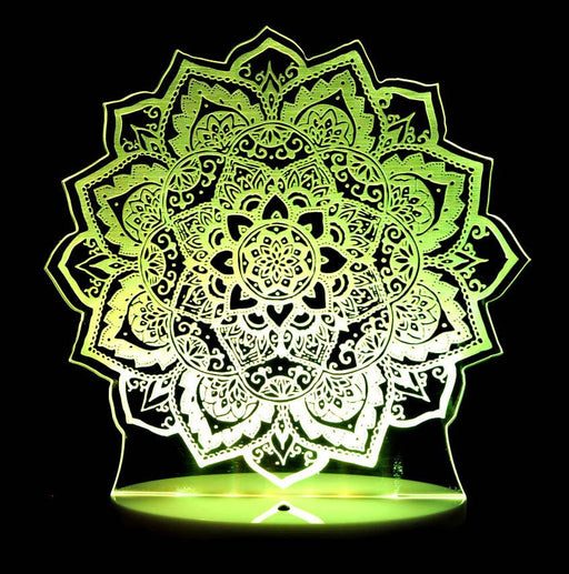 Mandala Flower - 3D LED Night Light 7 Colours + Remote Control - KustomboxNight Lights & Ambient LightingKustomboxStandard