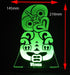 Maori Hei Tiki Personalised Name - 3D LED Night Light 7 Colours + Remote Control - Kustombox kiwi