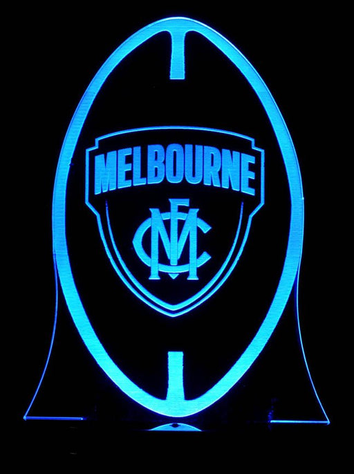 Melbourne Football Club Australian Football - 3D LED Night Light 7 Colours + Remote Control - Kustombox AFL
