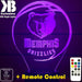 MEMPHIS GRIZZLIES NBA BASKETBALL LED Night Light 7 Colours + Remote Control - Kustombox NBA