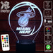 MIAMI HEAT NBA BASKETBALL LED Night Light 7 Colours + Remote Control - Kustombox