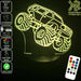 Monster Truck Big Dirt 3D LED Night Light 7 Colours + Remote Control - Kustombox
