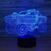 Monster Truck UTE Wire Frame 3D LED Night Light 7 Colours + Remote Control - Kustombox
