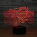 Monster Truck UTE Wire Frame 3D LED Night Light 7 Colours + Remote Control - Kustombox