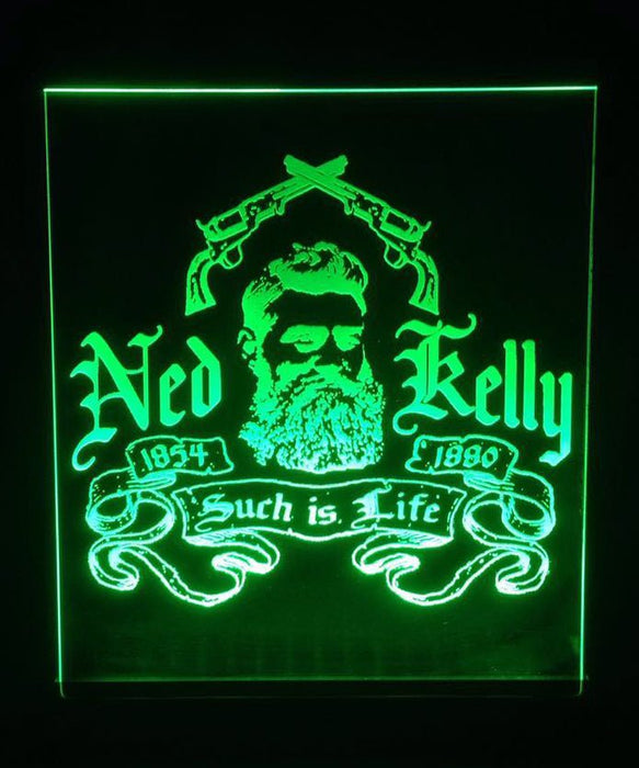 Ned Kelly Such is Life Wanted Dead or Alive 3D LED Night Light 7 Colours + Remote Control - Kustombox