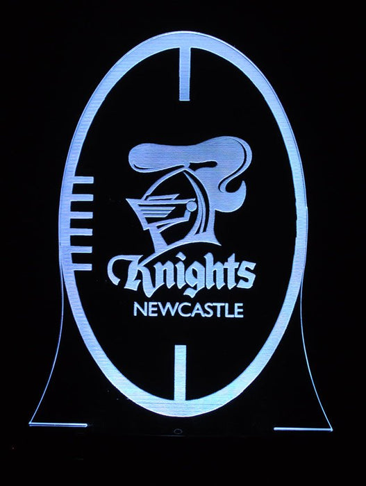 Newcastle Knights Rugby League Club 3D LED Night Light 7 Colours + Remote Control - Kustombox NRL