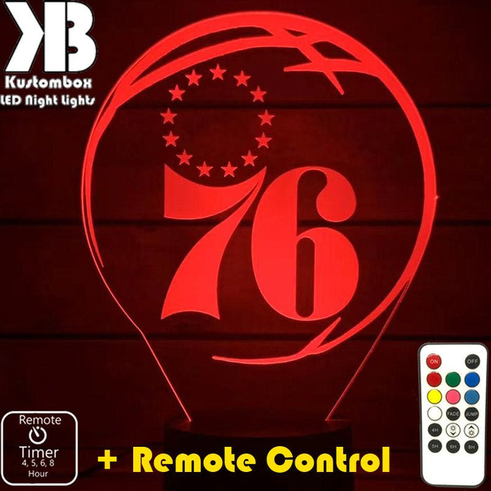 ORLANDO MAGIC NBA BASKETBALL LED Night Light 7 Colours + Remote Control - Kustombox