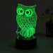 OWL - LED Night Light 7 Colours + Remote Control - Kustombox
