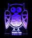 Owl Personalised Name - 3D LED Night Light 7 Colours + Remote Control - Kustombox