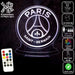 Paris Saint-Germain Football Club LED Night Light 7 Colours + Remote Control - Kustombox EFC SOCCER