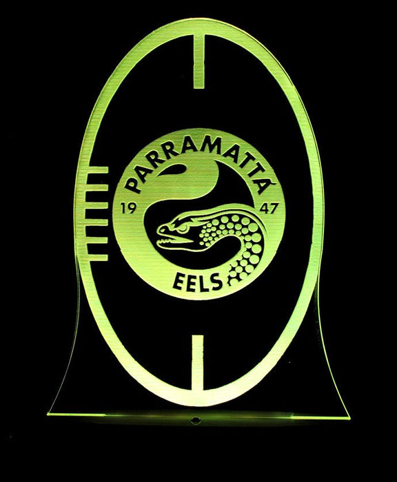 Parramatta Eels Rugby League Club 3D LED Night Light 7 Colours + Remote Control - Kustombox NRL