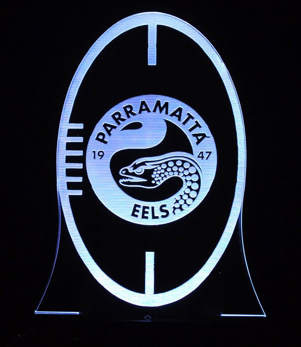 Parramatta Eels Rugby League Club 3D LED Night Light 7 Colours + Remote Control - Kustombox NRL