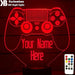 Playstation PS Controller Personalised Name - 3D LED Night Light 7 Colours + Remote Control - Kustombox