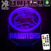 SOUTH SYDNEY RABBITOHS Rugby League Football Club LED Night Light 7 Colours + Remote Control - Kustombox NRL