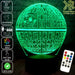 Star Wars - Imperial Death Star LED Night Light 7 Colours + Remote Control - Kustombox