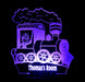 Train Personalised Name - 3D LED Night Light 7 Colours + Remote Control - Kustombox